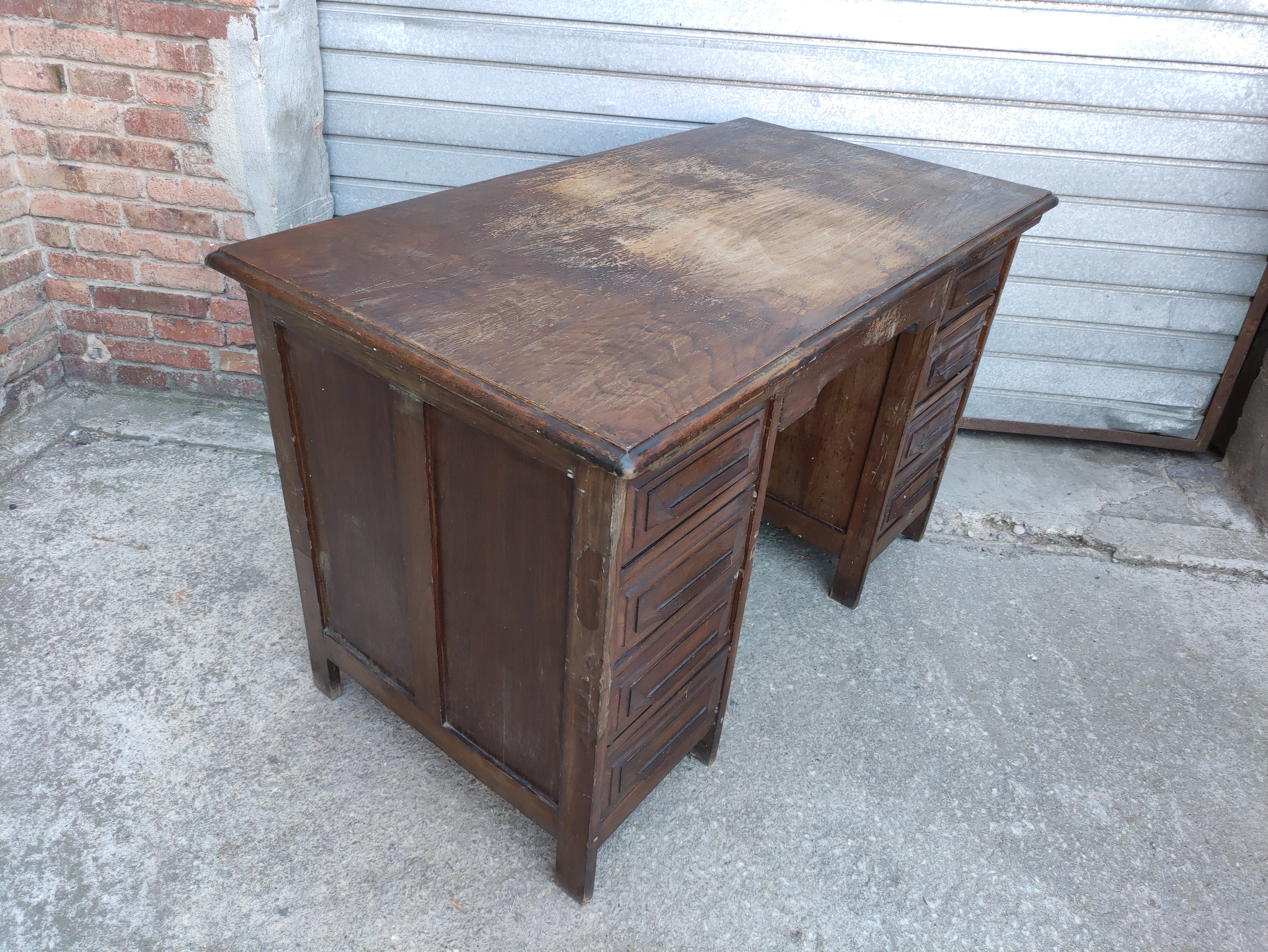 mesa escritorio oficina madera desgastado 80x129x70 1u